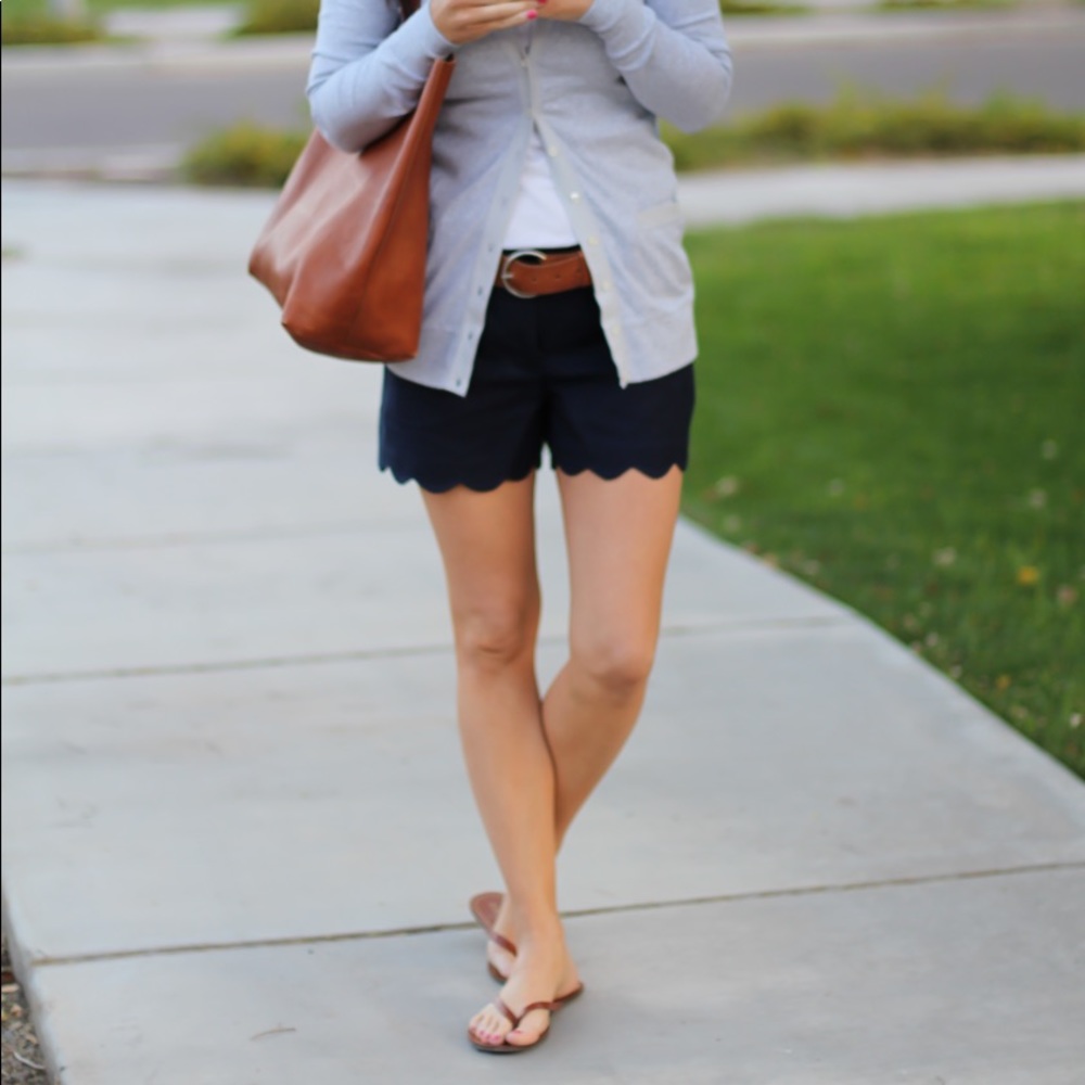 J. Crew scalloped edge shorts NWT